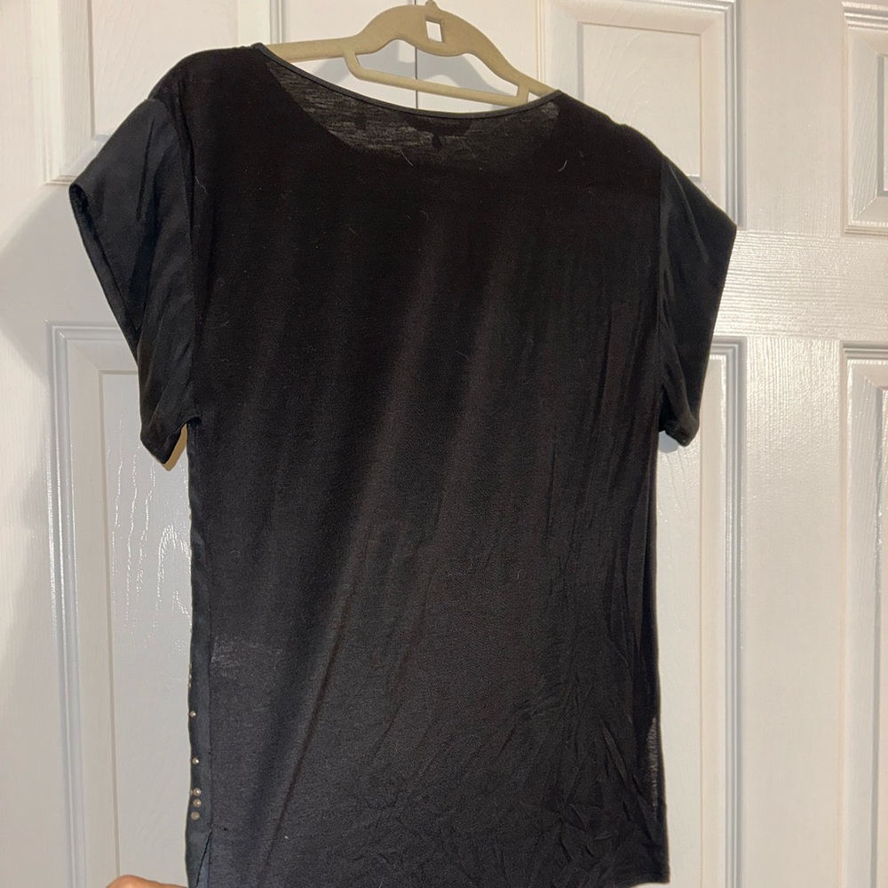 Rebecca Taylor Black Beaded Silk/Cotton Top - Picture 3 of 6